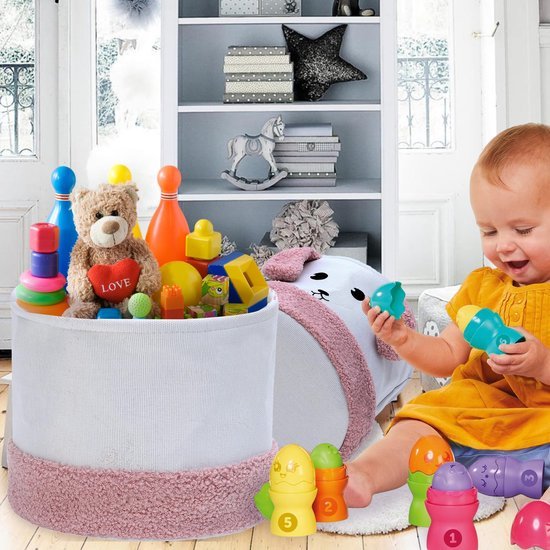 Unyqoos® Decoratieve Linnen Opbergmand voor Kinderen met Cartoon Design en Multifunctioneel Gebruik