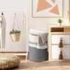 Unyqoos® Opvouwbare Grote Wasmand met Deksel en Handvatten voor Veelzijdig Gebruik in Huis