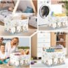 Unyqoos® Opvouwbare Kinderwasmand met Bosdierenprint en Handige Opbergoplossingen voor Kinderen