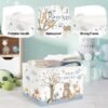 Unyqoos® Opvouwbare Kinderwasmand met Bosdierenprint en Handige Opbergoplossingen voor Kinderen