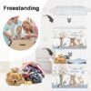 Unyqoos® Opvouwbare Kinderwasmand met Bosdierenprint en Handige Opbergoplossingen voor Kinderen