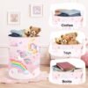 550x550-28755.jpg Unyqoos® Opvouwbare Regenboog Wasmand voor Kinderen met Eenhoornontwerp, Ideaal voor Speelgoed en Kledingopslag