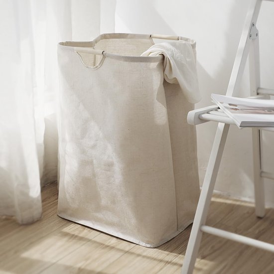 550x550-28768.jpg Unyqoos® Opvouwbare Wastas van 60L met Houten Handvatten voor Badkamer en Huishoudelijke Opslag