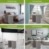 Unyqoos® Stijlvolle en Praktische Opvouwbare Wasmand met Grote Capaciteit en Waterdichte Voering