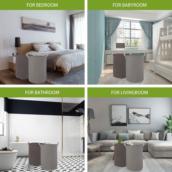 Unyqoos® Stijlvolle en Praktische Opvouwbare Wasmand met Grote Capaciteit en Waterdichte Voering
