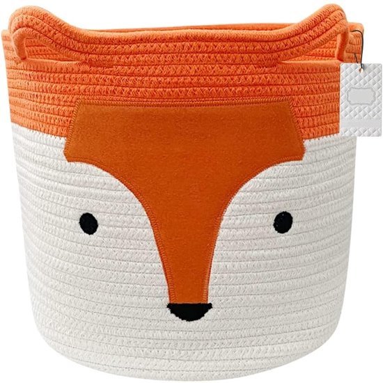 550x550-28779.jpg Unyqoos® Opvouwbare Katoenen Opbergmand met Schattig Vosontwerp en Handige Handgrepen voor Kinderen