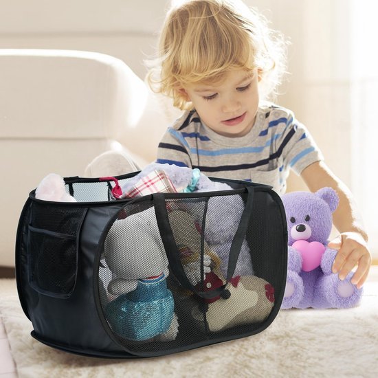 550x550-28809.jpg Unyqoos® Opvouwbare Wasmand met Dubbele Compartimenten voor Diverse Toepassingen en Gemakkelijk Opbergen