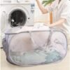 Unyqoos® Handige Opvouwbare Wasmand Set van 2 met Ademende Mesh en Zijvakken voor Reizen en Thuisgebruik