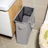 Unyqoos® Compacte, Opvouwbare en Waterdichte Wasmand met Handvat voor Smalle Ruimtes, 45L Capaciteit, Grijs