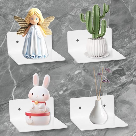 550x550-28881.jpg Unyqoos® Set van vier multifunctionele zwevende wandplanken voor elke kamer