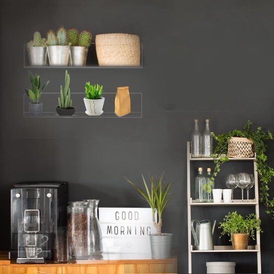 550x550-28888.jpg Unyqoos® Set van twee transparante acryl wandplanken voor veelzijdige opslag en presentatie
