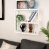Unyqoos® Decoratief houten wandrek met handdoekhouder voor elke ruimte in huis