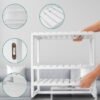 Unyqoos® Decoratief houten wandrek met handdoekhouder voor elke ruimte in huis
