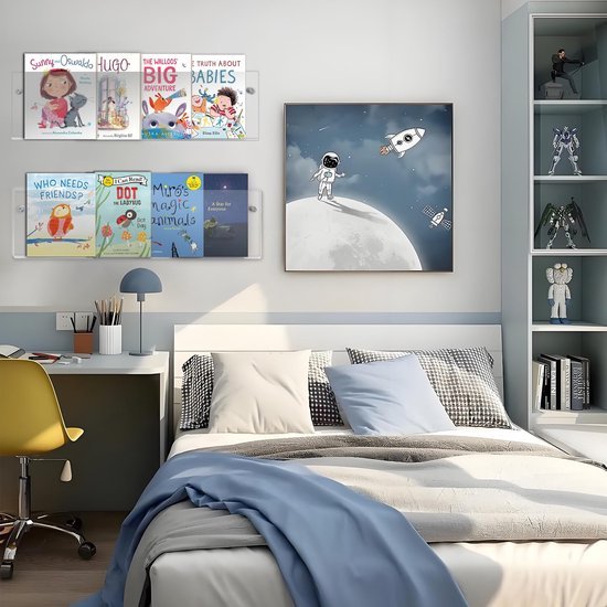 550x550-28918.jpg Unyqoos® Transparante acryl wandrekken set van 3 voor boeken en tijdschriften