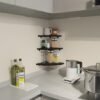 Unyqoos® Set van 6 Houten Hoekwandrekken voor Badkamer, Woonkamer, Keuken, Kinderkamer of Slaapkamer in Zwart