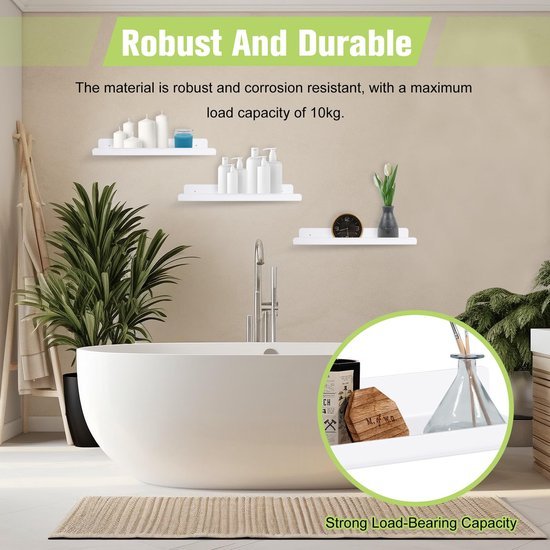 550x550-28997.jpg Unyqoos® Wit acryl wandrek zonder boren voor veelzijdig gebruik in huis