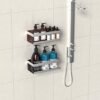Unyqoos® Stijlvolle Roestvrij Stalen Doucheplank voor Badkamer Zonder Boren, Waterdichte Organizer