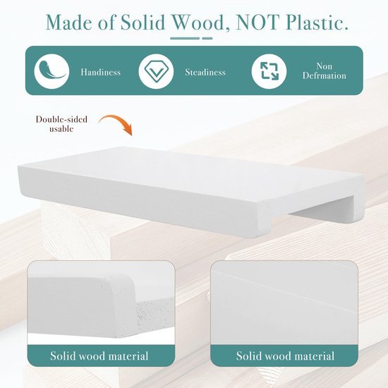 550x550-29038.jpg Unyqoos® Set van 2 rustieke houten wandplanken met beschermrand voor diverse ruimtes
