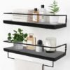 550x550-29091.jpg Unyqoos® Zwevend houten wandrek set met handdoekhouder voor diverse ruimtes