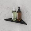 550x550-29145.jpg Unyqoos® Zwarte roestvrijstalen hoekplank set voor badkamer en keuken zonder boren