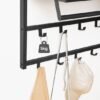 Unyqoos® Wandgemonteerde Kapstok met Plank en 10 Haken voor Diverse Ruimtes 80x30x42 cm