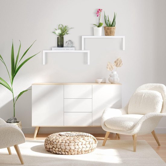550x550-29202.jpg Unyqoos® Set van vijf zwevende wandplanken voor stijlvolle decoratie en opslag