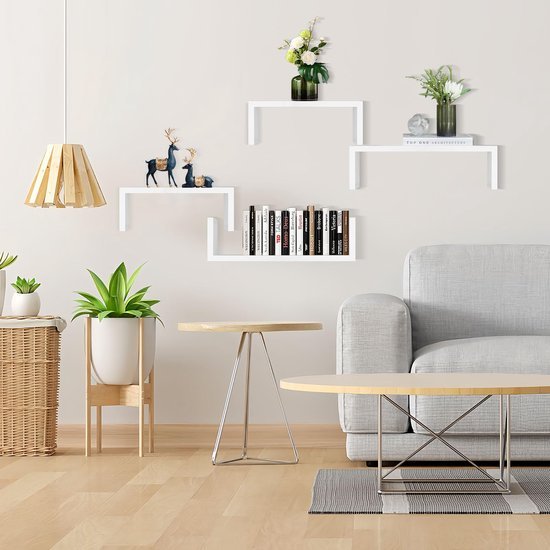 550x550-29208.jpg Unyqoos® Set van vijf zwevende wandplanken voor veelzijdige opslag en decoratie