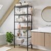 550x550-29235.jpg Unyqoos® Ruim en verstelbaar metalen opbergrek met 6 planken voor elke ruimte