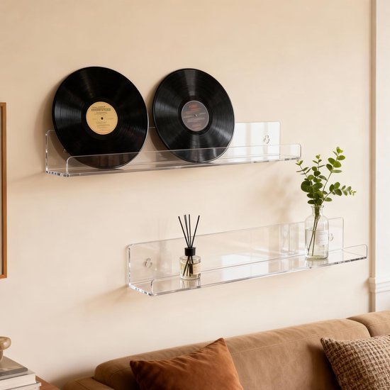 550x550-29279.jpg Unyqoos® Transparant acryl wandrek set van 4 voor badkamer en meer