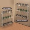 Unyqoos® Transparant acryl wandrek zonder boren voor efficiënte opbergruimte