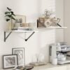 550x550-29315.jpg Unyqoos® Set van twee witte wandplanken met metalen beugels voor elke kamer