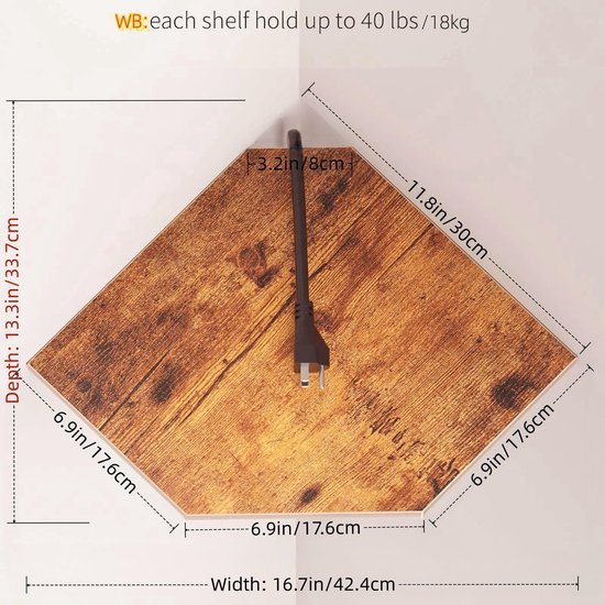 550x550-29324.jpg Unyqoos® Set van 2 zwevende hoekplanken met draadgat voor wanddecoratie