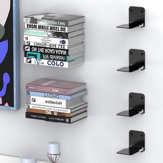 550x550-29340.jpg Unyqoos® Set van 4 onzichtbare zwevende boekenkasten voor stijlvolle wanddecoratie