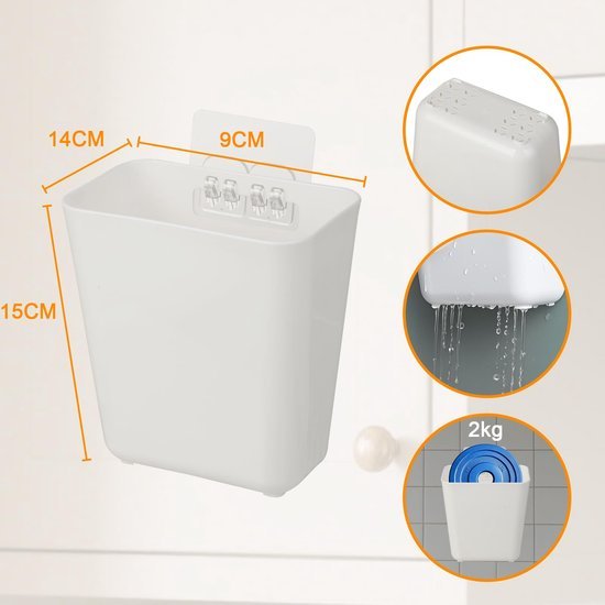Unyqoos® Zelfklevende opbergboxen set voor keuken, badkamer en slaapkamer zonder boren