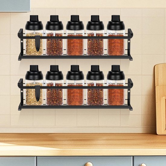 550x550-29361.jpg Unyqoos® Set van vier multifunctionele hangende kruidenrekken voor keuken en badkamer