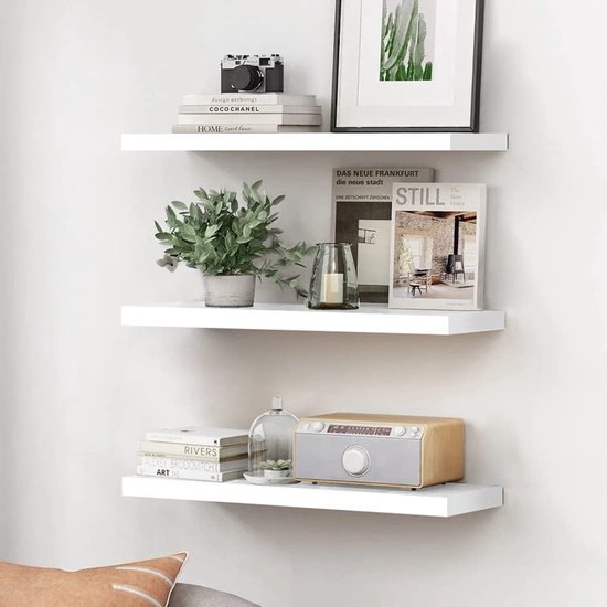Unyqoos® Moderne zwevende wandplanken voor stijlvolle opslag en decoratie in huis, set van 3