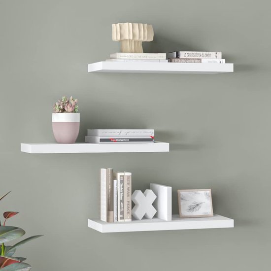 Unyqoos® Moderne zwevende wandplanken voor stijlvolle opslag en decoratie in huis, set van 3