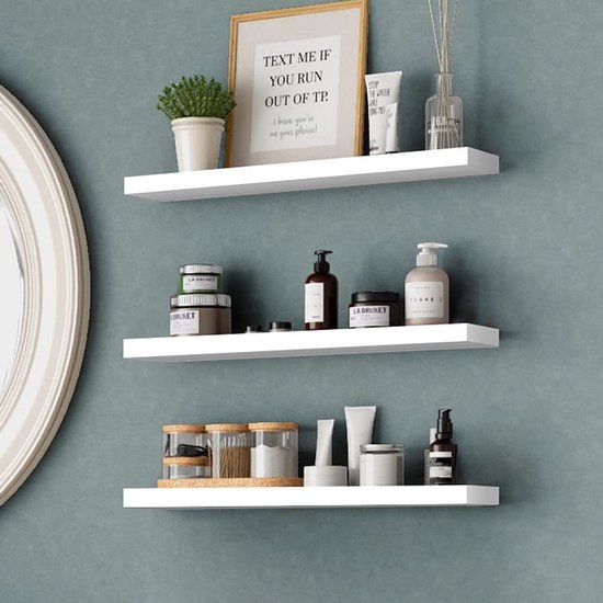 Unyqoos® Moderne zwevende wandplanken voor stijlvolle opslag en decoratie in huis, set van 3
