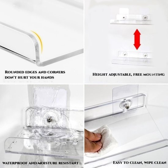 550x550-29383.jpg Unyqoos® Transparant acryl zwevend rek voor multifunctioneel gebruik in huis