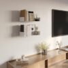 Unyqoos® Set van 2 moderne witte wandplanken voor veelzijdige opbergruimte
