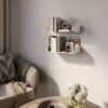 Unyqoos® Set van 2 moderne witte wandplanken voor veelzijdige opbergruimte