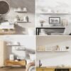 550x550-29422.jpg Unyqoos® Zwevende witte wandrekken set zonder boren voor diverse ruimtes