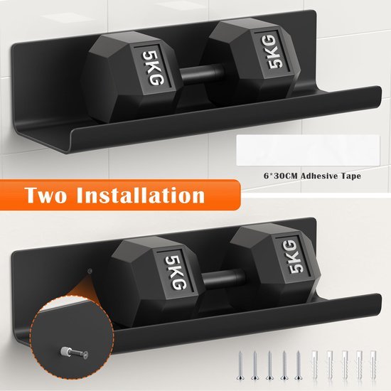 550x550-29423.jpg Unyqoos® Set van 4 zwarte zwevende wandplanken voor diverse ruimtes in huis