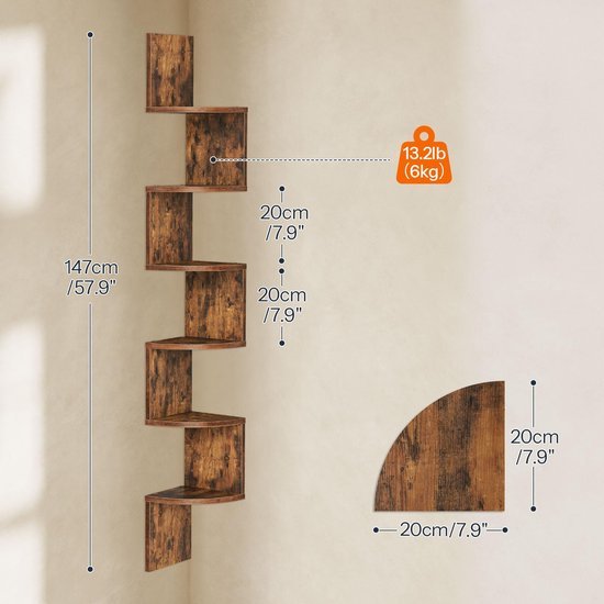 550x550-29430.jpg Unyqoos® Stijlvol hoekwandrek met uniek zigzagontwerp voor diverse ruimtes