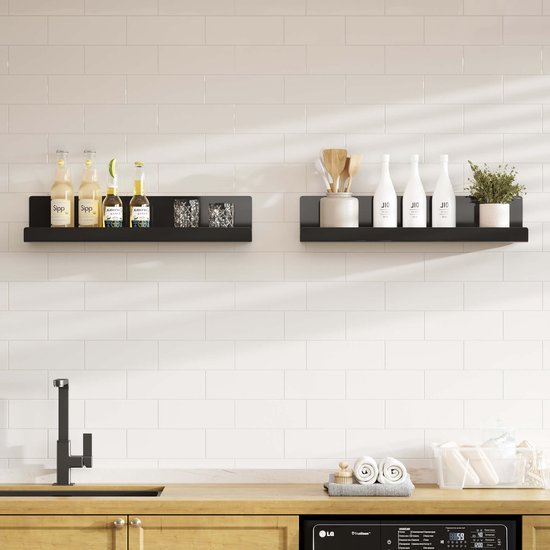 550x550-29454.jpg Unyqoos® Set van 2 zwevende wandplanken in zwart acryl voor diverse ruimtes