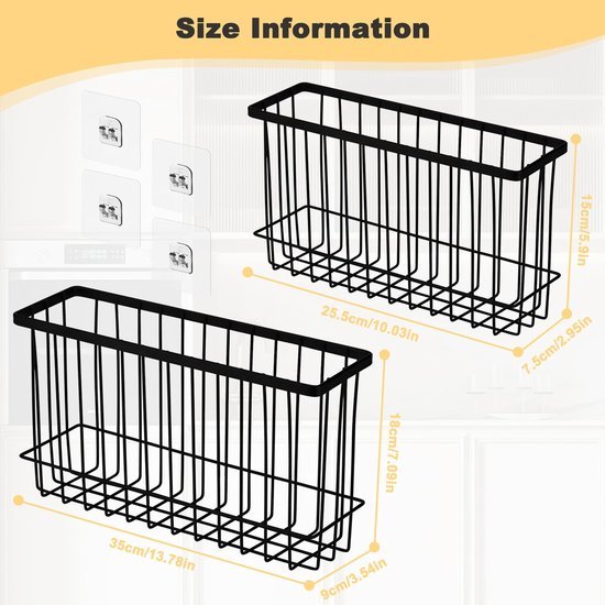 550x550-29460.jpg Unyqoos® Set van twee zelfklevende opbergboxen voor keuken en badkamer