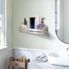 Unyqoos® Premium Roestvrijstalen Wandgemonteerd Doucherek voor Badkamer en Keuken van 30 cm - Zilver