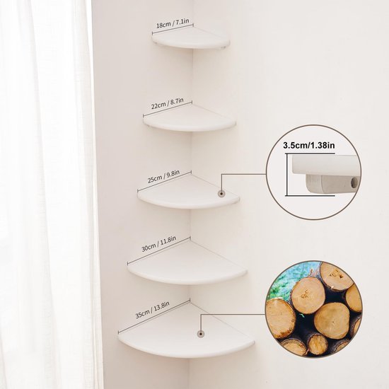 Unyqoos® Elegant en Functioneel Massief Eiken Hoekrek voor Diverse Ruimtes