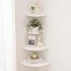 Unyqoos® Elegant en Functioneel Massief Eiken Hoekrek voor Diverse Ruimtes