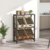 550x550-29500.jpg Unyqoos® Ruimtebesparend metalen drankrek met houten plank en verstelbare poten